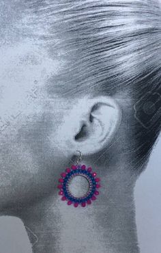 Hot Pink Chinese Crystal Seed Bead Hoop Hoop earrings made with bright pink crystals with lavender and blue seef beads. The mixture of tones create a bright colorful earring. The french hook earwires and findings are sterling silver. These very lightweight measure 1.5 inches total. The beaded hoops are slightly less than 1 inch. Great for anytime. I absolutely love the color and sparkle. Thanks for looking and please stop by again. Returns are gladly accepted on all earrings. Please be advised t Nickel-free Pink Beaded Hoop Earrings, Seed Bead Hoop Earrings, Bead Hoop Earrings, Earrings Beaded, Jewelry Crystal, Colorful Earrings, Beaded Hoop Earrings, Beaded Hoops, Seed Bead Earrings