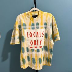 Questions? Leave A Comment Below! Mustard Casual Top With Graphic Print, Casual Mustard Tops With Relaxed Fit, Casual Mustard Top With Graphic Print, Oversized Yellow Tops With Letter Print, Casual Oversized Mustard Top, Yellow Retro Relaxed Fit Top, Oversized Yellow Letter Print Tops, Mustard Oversized Casual Top, Oversized Yellow Screen Print Top