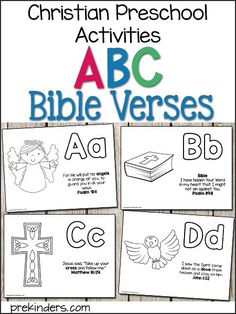 the abc and c bible verses for children to use in their homeschool