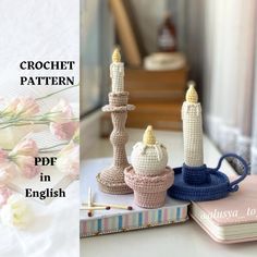 crochet pattern for candle holders in english