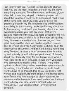 the text message that was written to someone about their love for each other, which is also