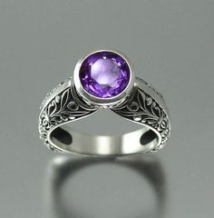 THE CROWNED COUNTESS silver ring with Amethyst by WingedLion, $510.00 Silver Amethyst Ring With Round Accent Stones, Silver Luxury Amethyst Ring With Polished Finish, Exquisite Silver Amethyst Ring For Wedding, Luxury Silver Amethyst Ring With Polished Finish, Amethyst Ring With Center Stone In White Gold, Exquisite Silver Amethyst Ring, Silver Amethyst Ring In Halo Setting, Luxury Hallmarked Silver Amethyst Ring, Luxury Sterling Silver Amethyst Ring For Anniversary