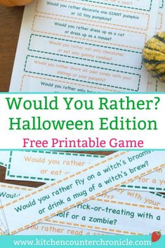 a printable halloween game with pumpkins and other items to play on the table