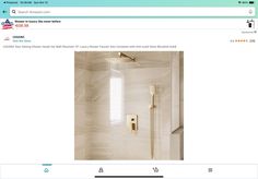 an image of a shower head and hand shower faucet on the web page