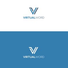 the logo for virtual word, which is designed to be used as a business card