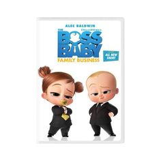 the boss baby family business book with an image of two babies dressed in black suits