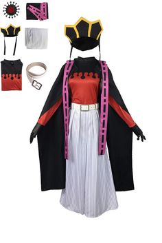 PRICES MAY VARY. Anime Cosplay Costume for Women Material: polyester. Soft and comfortable, good quality. Package include: kimono + cloak + shirt + girlde + accessories. Occasion: cosplay, comic convention, Halloween, party, outdoor, gift for friends or family. Please check the size chart carefully, it's probably different with your regular size. Size Small: Height: 63-65 inch/160-165 cm; Bust: 31-34 inch/79-87 cm; Waist: 24-26 inch/60-67 cm; Size Medium: Height: 65-67 inch/165-170 cm; Bust: 34- Doma Cosplay, Twelve Kizuki, Outfit Kimono, Cos Clothing, Cloak Dress, Kimono Outfit, Costume For Women, Anime Demon Slayer, Anime Cosplay Costumes