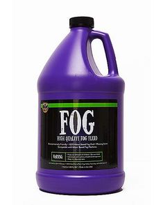 a gallon of fog liquid on a white background