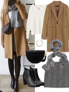 Camel Coat Outfit, Coat Outfit, Elegante Casual, Mode Casual, Classy Fashion, Trendy Fall Outfits, Camel Coat