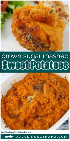 sweet potato casserole with brown sugar mashed sweet potatoes