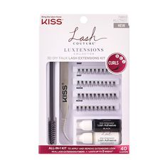 KISS Lash Couture Luxtensions All-In-One Kit  KISS Lash Couture Luxtensions All-In-One Kit  |  Sally Beauty Semi Permanent Lashes, Kiss Lashes, Lash Extension Kit, Strawberry Blonde Hair Color, Diy Lash Extensions, Faux Lashes, Black Lashes, Short Curls, Strawberry Blonde Hair