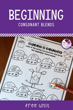 a printable worksheet for beginning and ending the word blends with an image of