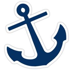 an anchor sticker on a white background