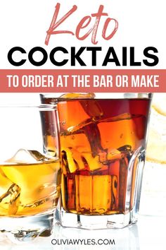 Cocktails Recipes, Alcoholic Beverage, Sugar Free Syrup, Easy Cocktails, Recipes For Beginners, Easy Keto