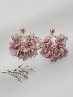 Malva Floral Hoop Earrings – Olive + Piper Floral Hoop Earrings, Uncommon Gifts, Geode Earrings, Studs Earrings, Floral Earrings, Bridesmaid Jewelry