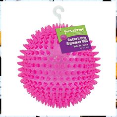 Gnawsome  4.5  Spiky Squeaker Ball Dog Toy - Extra Large, Cleans Teeth and Promotes Good Dental and Gum Health for Your Pet, Oils For Dogs, Dog Food Bowls, Pet Shampoo, Gum Health, Dog Bath, Dog Nails