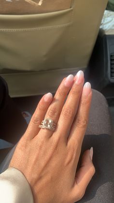 Morganite cushion engagement ring with morganite eternity wedding band Morganite Engagement, Morganite Engagement Ring, Morganite, Editorial Fashion, Engagement Ring, Personal Style, Engagement Rings, Band, Ring