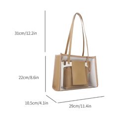 Place Of Origin : HE BEI  Province Types of bags : Shoulder Handbags Place Of Origin : HE BEI Province Occasion : Versatile Exterior : NONE Hardness : SOFT Closure Type : zipper Pattern Type : Solid Gender : WOMEN Style : fashion Decoration : NONE Number of Handles/Straps : two Lining Material : None Handbags Type : Shoulder Bags Main Material : PU Shape : Casual Tote Brand Name : MOONBIFFY Department : Women Main material : PVC/PU Usage : one shoulder Handbag : Women Handbag clear bag : bag for women Designer Bag : Composite Bag Women Fashion Handbag 2pcs/set Transparent PVC Large Capacity Beach Tote Bag Composite Bag Casual Jelly Hand-bagFeature:1.Stylish Design: This fashionable shoulder tote bag features a simple and elegant design with transparent PVC material, making it perfect for w Casual Clear Bag For Shopping, Casual Clear Shopping Bag, Casual Clear Bags For Shopping, Casual Clear Shoulder Bag, Trendy Clear School Bag, Trendy Clear School Bags, Brown Shoulder Bag For School In Summer, Brown Summer Shoulder Bag For School, Brown Shoulder Bag For School Summer Season