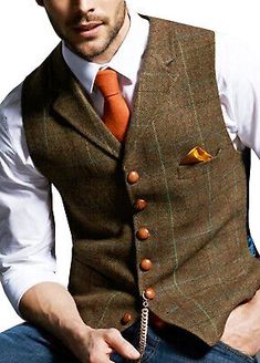 Great shopping ideas for Mens Waistcoat Vintage Tweed Groom Bestman Wedding Party Vests Large XL XXL 3XL, Fashion Mens winter Coats jacket Army Green Vest, Steampunk Vest, Mens Vest Casual, Business Clothing, Tweed Waistcoat, Mens Suit Vest, Leisure Suit, Herringbone Tweed