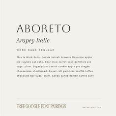 an ad for aboretto's aropey lattice work sans regular