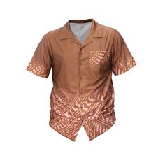 Elevate your wardrobe with our Brown Short Sleeve Shirt featuring an authentic Polynesian & Samoan design that captures the essence of island culture. This shirt is crafted from high-quality, breathable fabric, ensuring comfort and style for any occasion. The intricate patterns and motifs, inspired by traditional Samoan artistry, are beautifully printed on a rich brown background, making this shirt a standout piece. Perfect for casual outings, cultural events, or simply showcasing your love for Polynesian Traditional Clothing Men, Brown Hawaiian Short Sleeve Tops, Brown Short Sleeve Hawaiian Top, Brown Short Sleeve Hawaiian Shirt, Samoan Malu Patterns, Samoa Sweater, Samoan Designs, Samoan Tapa Cloth, Polynesian Designs