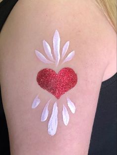 Face Paint Tattoo, Face Painting Heart, Valentine Face Painting For Kids, Fireworks Face Paint, Valentine’s Day Face Paint, Fun Face Paint Ideas, Valentines Face Painting Ideas, Easy Face Painting Ideas For Boys