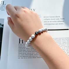 A-Z Initial Letter Name Beads Friendship Bracelets for Women Men 8mm Natural Matte Stone Beaded Bracelet Couple Jewelry GiftsModel Number:1005001934285767