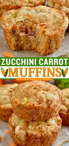 Look forward to an easy zucchini breakfast! Kids and adults will love these Zucchini Carrot Muffins. Not only are these carrot apple zucchini muffins full of healthy ingredients, but they are also moist and delicious. Save this fresh zucchini recipe! Back To School Food Ideas, School Food Ideas, Apple Zucchini Muffins, Carrot Zucchini Muffins, Zucchini Muffin, Carrot Muffin Recipe, Zucchini Muffins Healthy, Zucchini Carrot