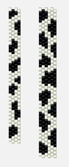 two black and white squares are shown in the same pattern