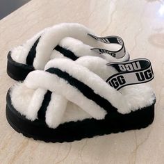 Air Force Slippers, Ugg Platform Slippers, Cozy Ugg, Pink Suede Boots, Ugg Platform, Cute Uggs, Nike Shoes Women Fashion, Fluffy Shoes, Pretty Sneakers