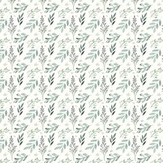 a white and green wallpaper with leaves on it's backgrounge