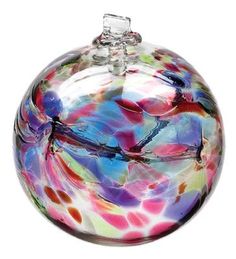 Hand Blown Glass Ornament Globe December Birthday Orb Ball by Kitras Art Glass Witch Balls, Handblown Glass Ornaments, Art Glass Ornaments, Glass Art Pictures, Glass Orb, Glass Floats, Birthday Collection, August Birthday, December Birthday