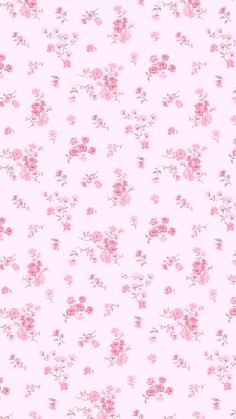 a pink flowered background with small white flowers on the bottom and light pink petals on the top