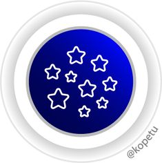 a blue circle with white stars on it