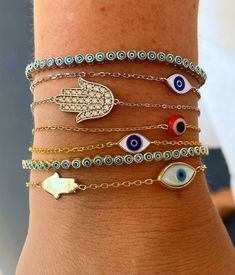 R A G E N (@ragenjewels) posted on Instagram • Jun 6, 2020 at 3:35pm UTC Looking Into The Future, Evil Eye Bracelet Silver, Colorful Crystals, Silver Jewlery, Good Luck Bracelet, Hamsa Charm, Shine Bright Like A Diamond, What Do You See, Beaded Bracelets Diy