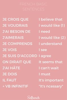 the words in french are written on pink paper with white writing and black font,