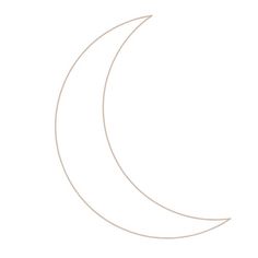 the outline of a crescent moon on a white background