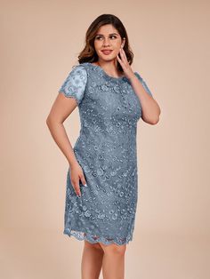 Introducing our elegant Column Short Sleeves Knee Length Lace Mother of the Bride Dress. Made with high-quality lace fabric and featuring a knee-length design with short sleeves, this dress is perfect for any special occasion. Feel confident and stylish on your big day with this stunning mother of the bride dress.    Attention!     The sleeves are see-through and unlined. (Refer to the picture below) Knee-length Lace Dress With Lace Trim, Short Sleeve Lace Dress For Mother Of The Bride, Lace Mother Of The Bride Dress With Short Sleeves, Knee-length Lace Dress For Mother Of The Bride, Elegant Short Sleeve Lace Mother Of The Bride Dress, Timeless Dress, Lace Neckline, Dress Dusty, Chiffon Material