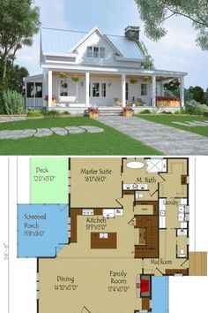 two story house plans with front porches and covered patios on the first floor