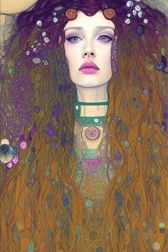 gustav klimt, contemporary art, secession, female art, female portrait,	mystical, fantasy, sensual, european art, beautiful woman, art portrait,	abstract art, modern art, art nouveau painting, divine feminine art, unique large art, art deco, wall art Art Deco Portrait, Austrian Painter, Famous Art Pieces, Gustav Klimt Art, Klimt Paintings, Klimt Art, Street Art Paris, Abstract Face Art, Collage Art Mixed Media