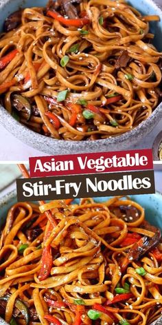 Asian Vegetable Stir Fry, Vegetable Stir Fry Noodles, Vegan Lo Mein, Easy Asian Noodle Recipes, Easy Asian Noodles, Fry Noodles, Asian Noodle Dishes, Asian Stir Fry