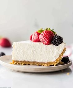 No-Bake Cheesecake Recipe - camilarecipes.com