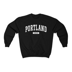 "\"Portland, Oregon\" College Crewneck Sweatshirt --- - This soft sweatshirt has a loose fit for a comfortable feel - Durable print - Loose fit - 50% Cotton; 50% Polyester (fibre content may vary for different colors) - Runs true to size --- Thanks for visiting our store! --- Shipped from our partner in the US --- You can find even more sweatshirts here: https://www.etsy.com/shop/lukassfr" College Crewneck Sweatshirts, College Crewneck, Attractive Clothing, University Style, Collegiate Style, Outer Banks Nc, Funny Sweaters, Style Sweatshirt, College Design