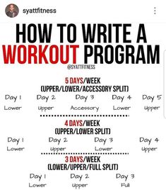 how to write a workout program in 5 days or less with this free printable