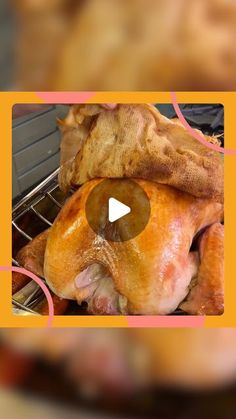 an image of a turkey being cooked in the oven