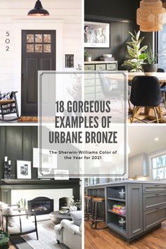 Urbane Bronze Island With White Cabinets, Urbane Bronze Sherwin Williams Living Rooms, White House Urbane Bronze Trim, Sw Urbane Bronze Furniture, Urbane Bronze Shiplap Wall, Urban Bronze Shiplap Wall, Kitchen Urbane Bronze, Urban Bronze Wall Color, Urban Bronze Mudroom