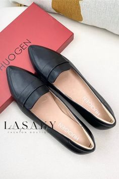 Lasaky - Italian Leather Slip-On Loafer Shoes featuring Anti-Slip Soles Shoes Dressing, Heels Patterns, Flats Outfit, Dressing Style, Leather Slip Ons, Leather Loafers, Top Shoes, Italian Leather, Loafer Shoes