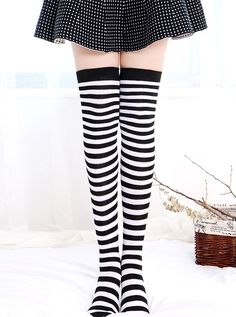 Christmas Classic Zebra Stripes School Lolita Long Stockings Cat Paw Print, Striped Cat, Christmas Classic, Zebra Stripes, Over The Knee Socks, Cat Paw, Long Socks, Kids Coats, Knee Socks