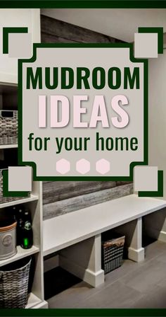 57 Mudroom Ideas For Your Home Drop Zone Mud Room Shelving Ideas, Mud Room Closet Storage, Basement Mud Room Entryway, Diy Mud Room Coat Rack, Mud Area Ideas, Backhall Ideas Mud Rooms, Diy Entry Cubbies, Diy Mud Wall, Diy Mudroom Laundry Room Ideas