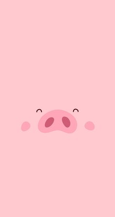 a pink background with a pig face on it